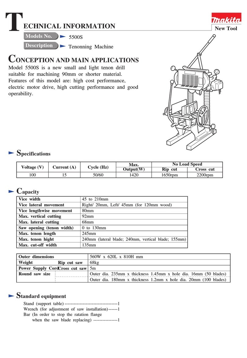 Makita 5500S technical information