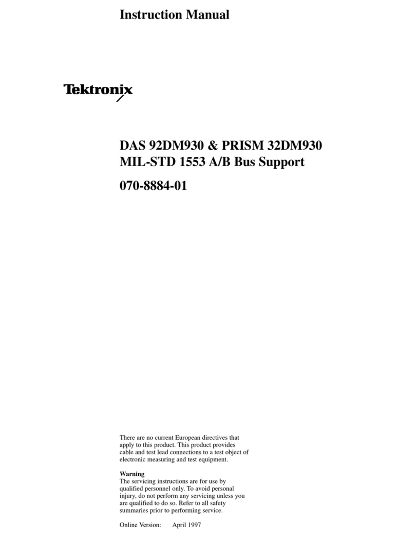 Tektronix DAS 92DM930 User manual