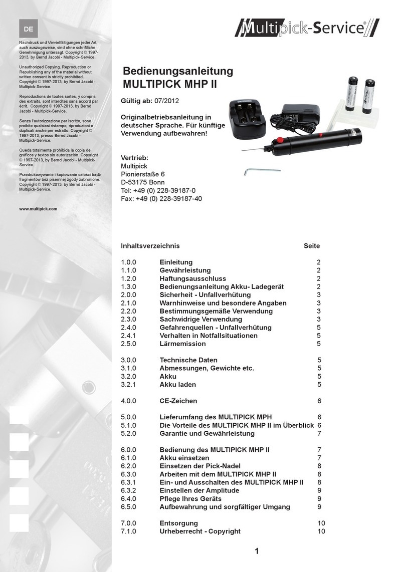 Multipick MHP II instructions