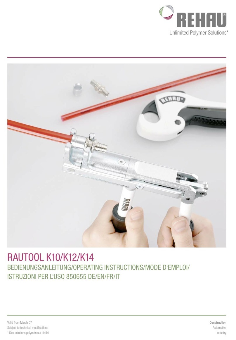 Rehau RAUTOOL K10 operating instructions