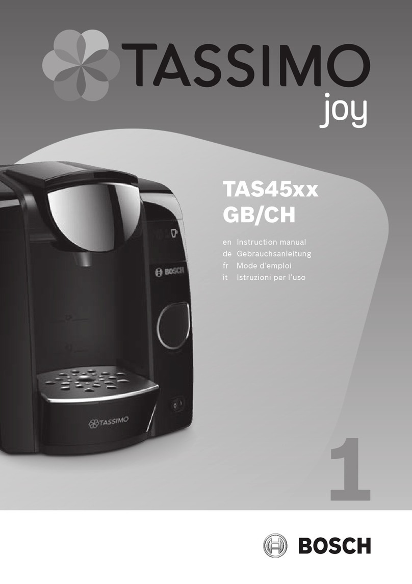 Bosch Tassimo JOY TAS45 Series User manual Bosch Tassimo JOY TAS45 Series User manual
