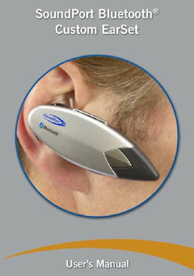 MaxiAids SoundPort Bluetooth Custom EarSet user manual