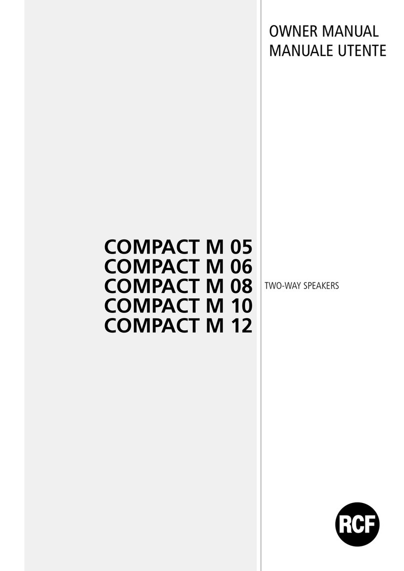RCF Compact Media Series User manual