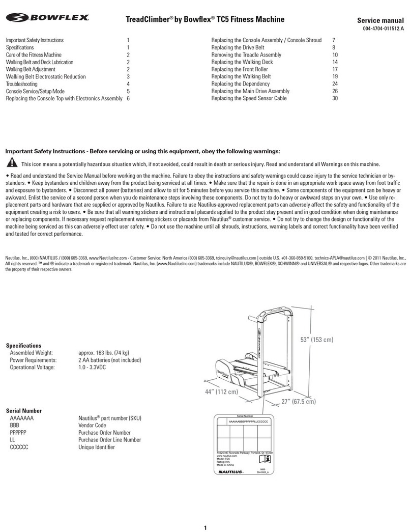 Bowflex TreadClimber TC5 User manual