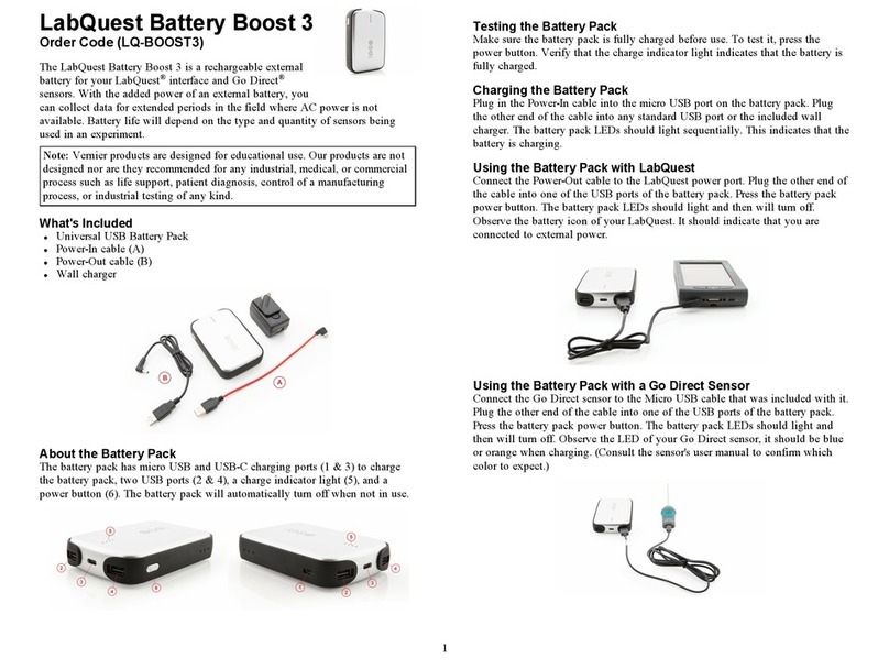 Vernier LabQuest Battery Boost 3 manual