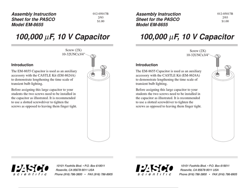 PASCO EM-8655 Assembly instruction