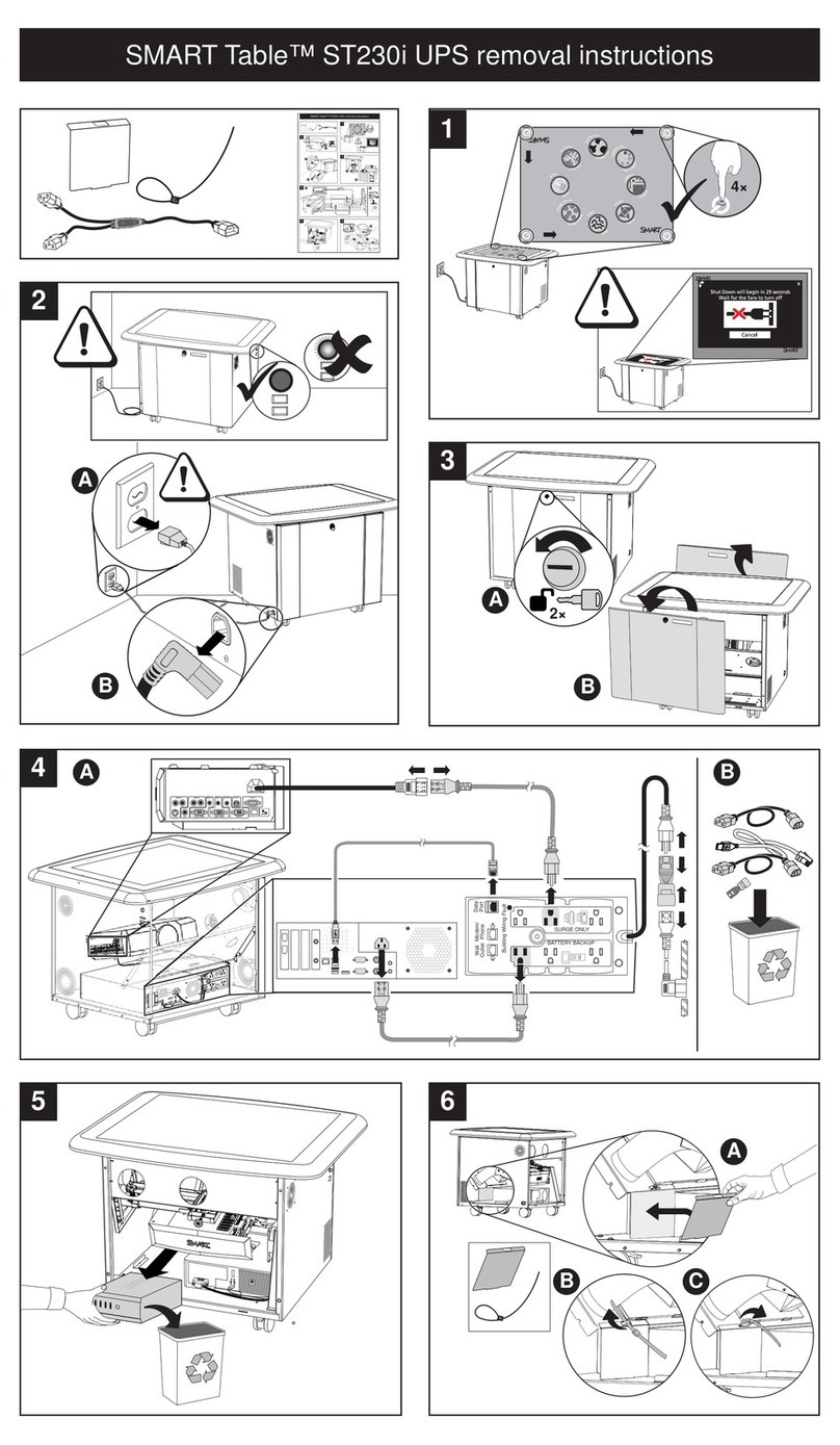 SMART Table ST230i Removal Instructions