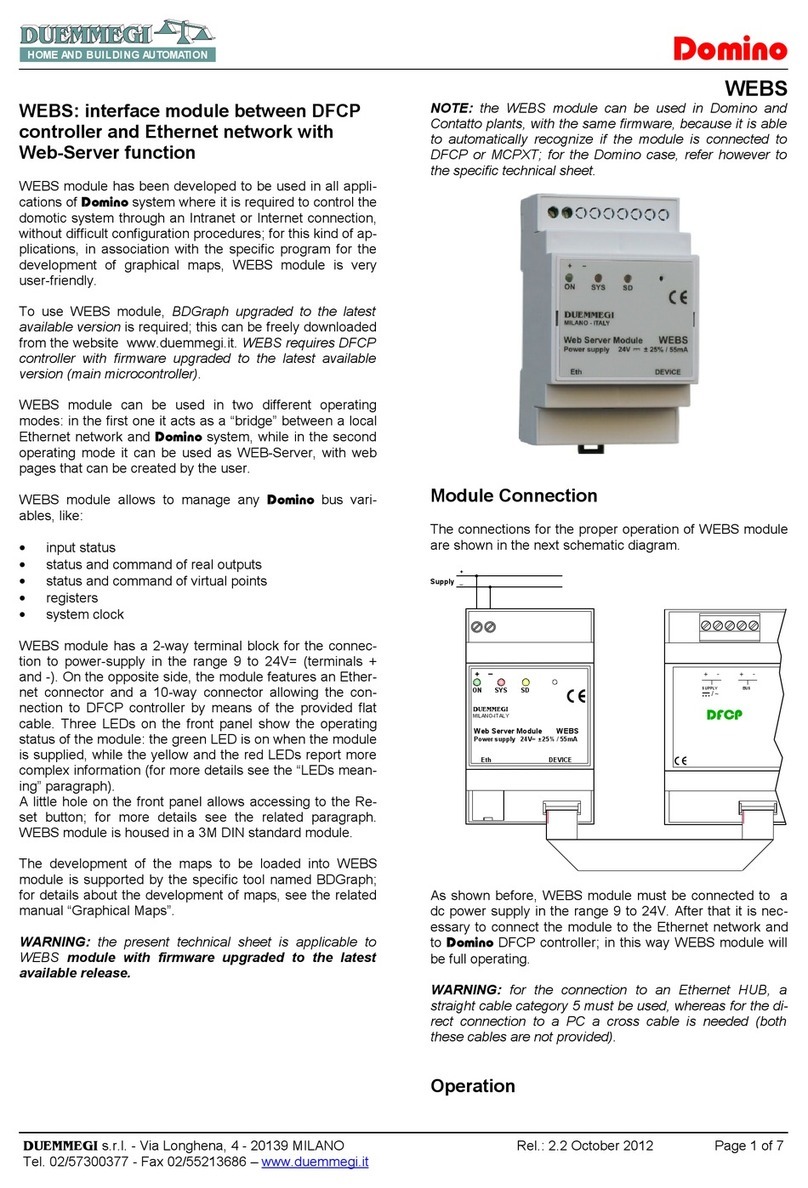 Duemmegi Domino WEBS User manual