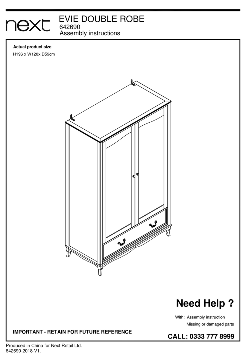 Next EVIE DOUBLE ROBE User manual Next EVIE DOUBLE ROBE User manual