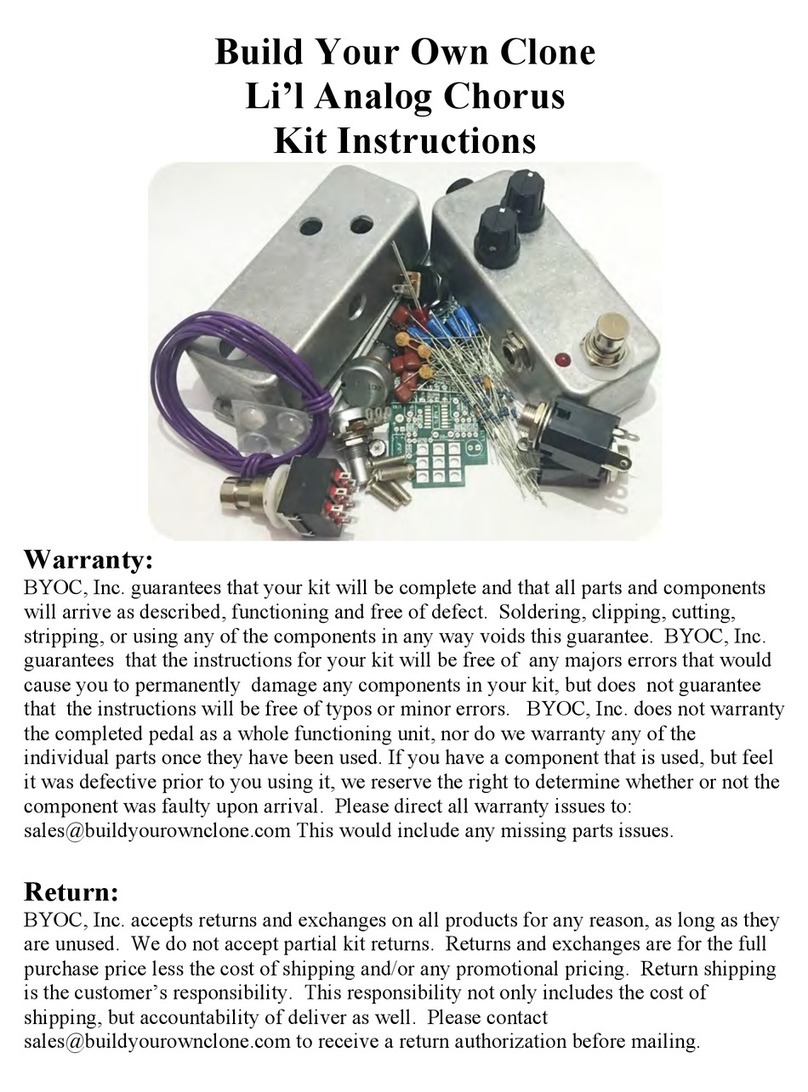 BYOC Li'l Analog Chorus Kit Instruction Manual