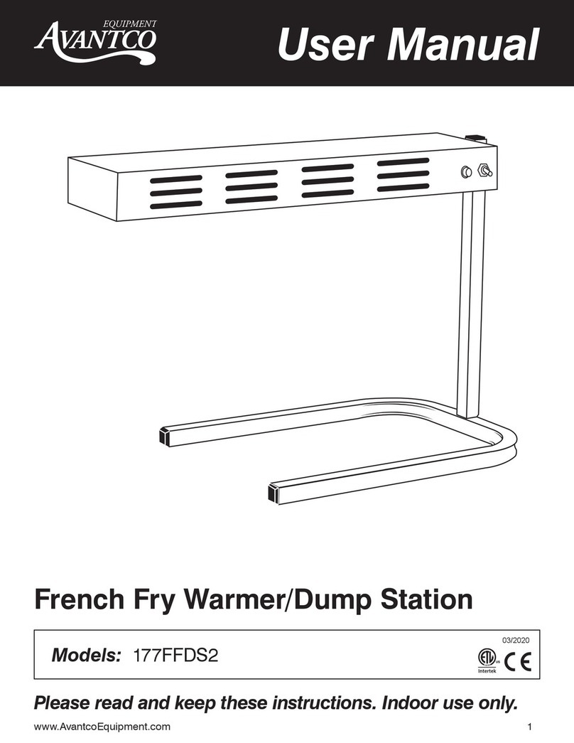 Avantco Equipment 177FFDS2 user manual