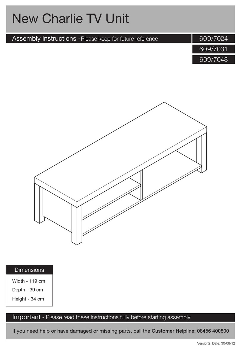 Argos New Charlie TV Unit Assembly instructions