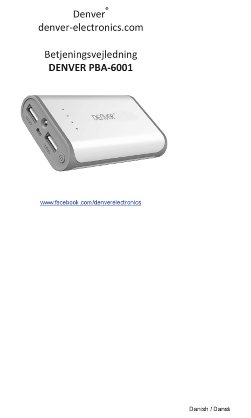 Denver Electronics PBA-6001 instruction manual