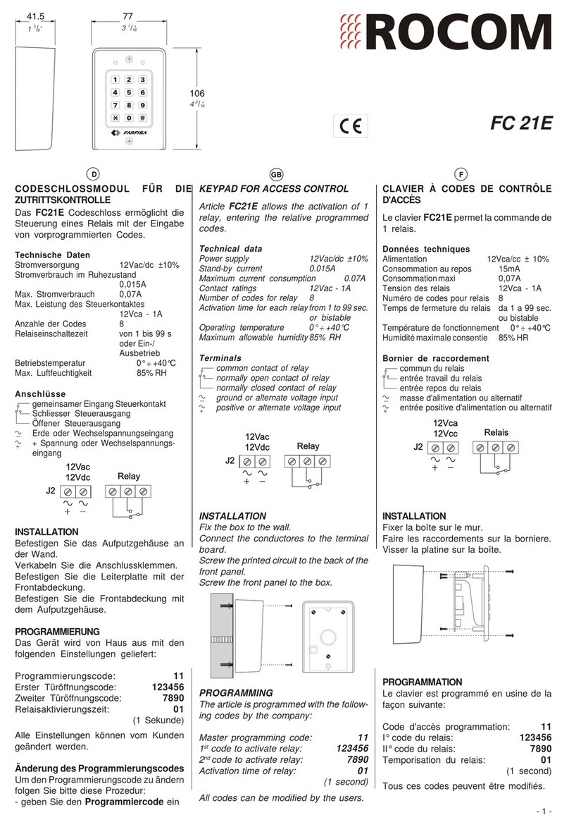 Rocom FC 21E quick start guide