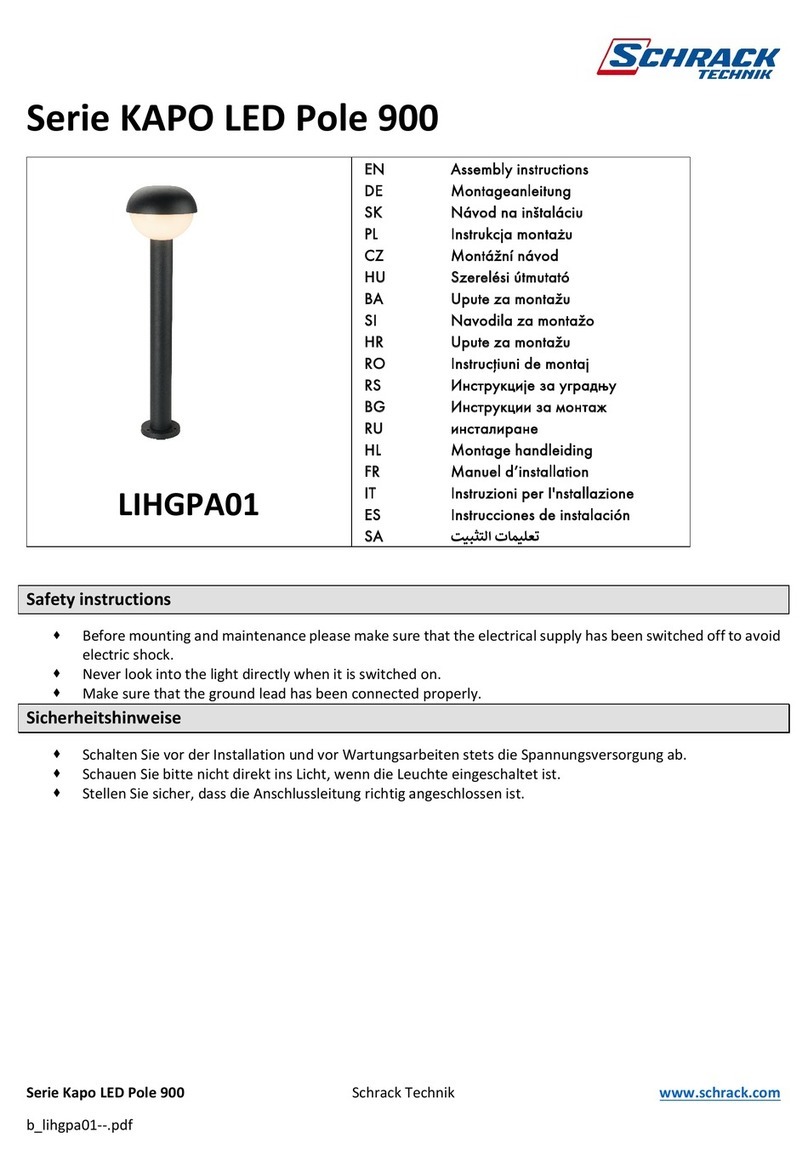 Schrack Technik KAPO LED Pole 900 Series Assembly instructions