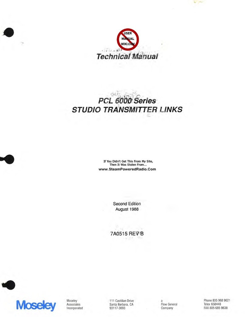 Moseley PCL-6000 Series Technical manual