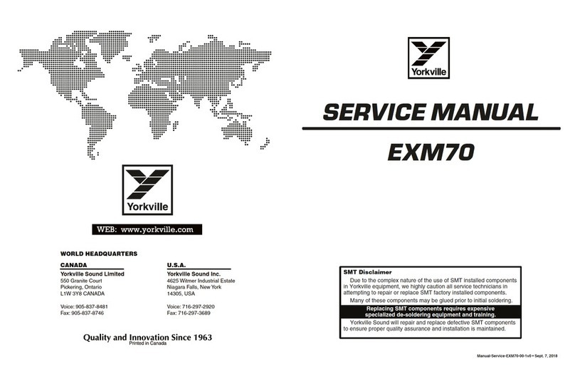 YORKVILLE EXM 70 Service manual