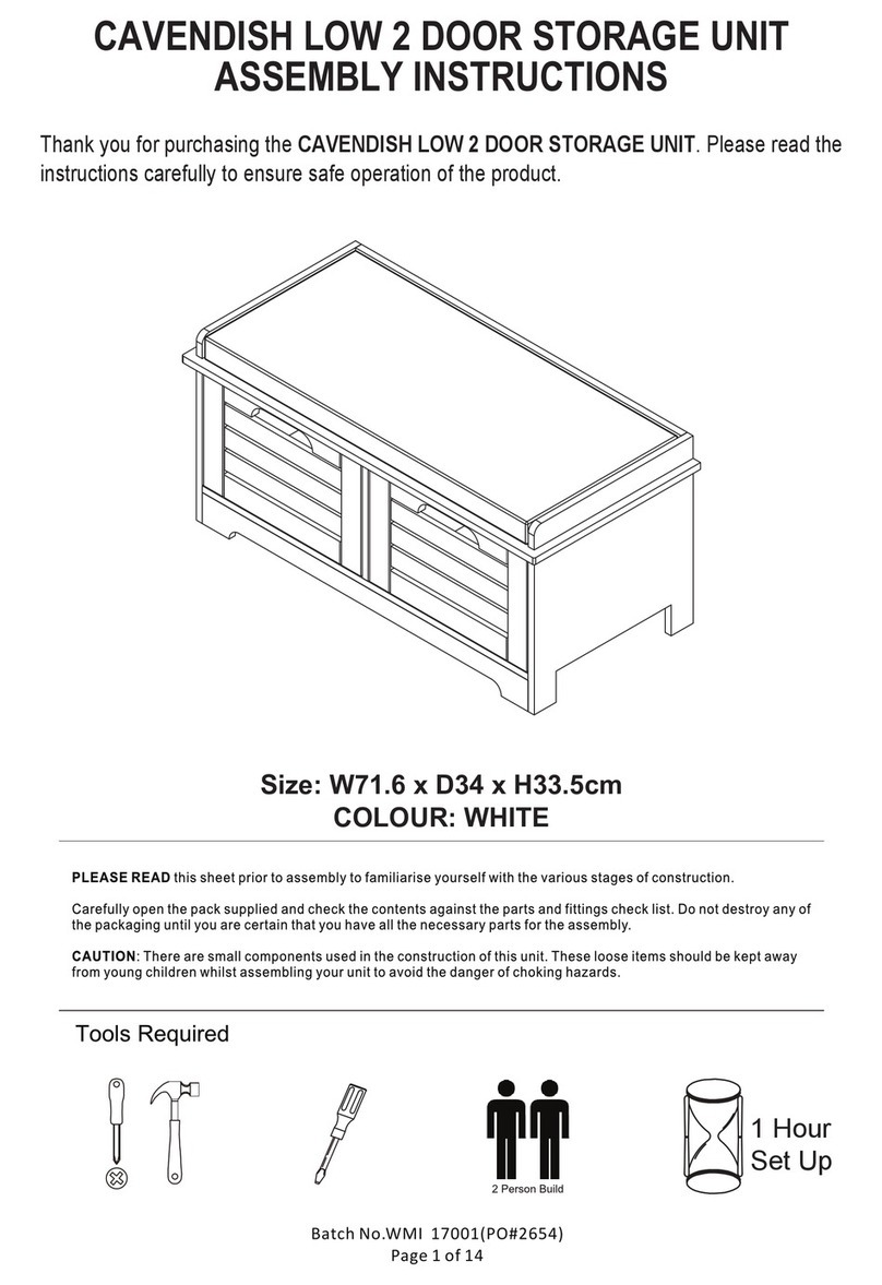 GFW CAVENDISH LOW 2 DOOR STORAGE UNIT User manual GFW CAVENDISH LOW 2 DOOR STORAGE UNIT User manual