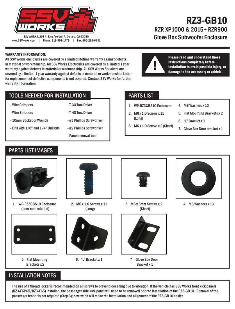 SSV Works RZ3-GB10 manual