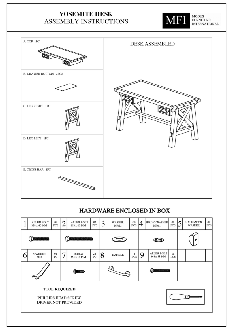 Modus Furniture Yosemite 7YC996D Assembly instructions