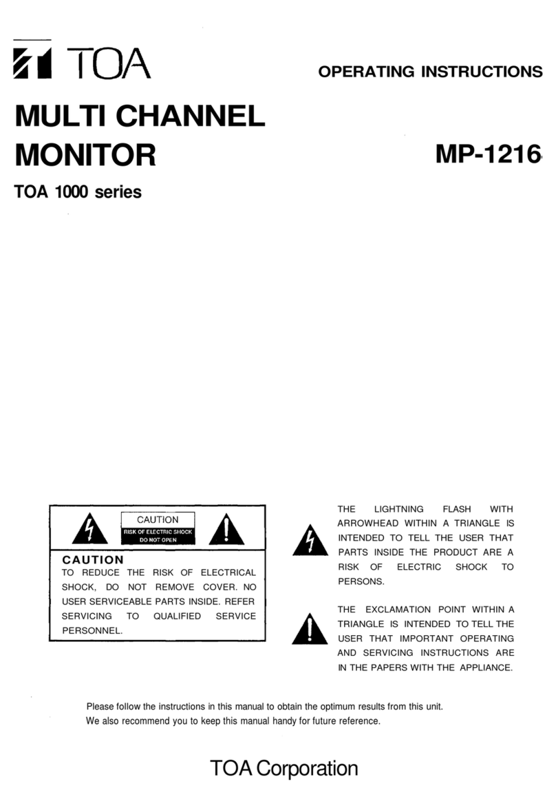 Toa 100 Series operating instructions