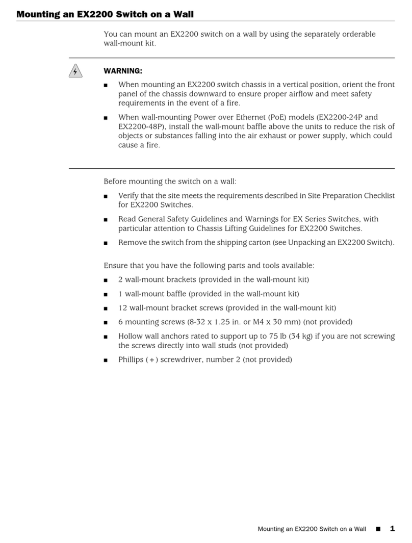 Juniper EX2200 Series Mounting manual