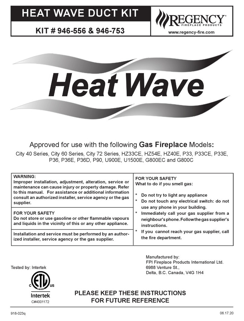 Regency HEAT WAVE 946-556 manual