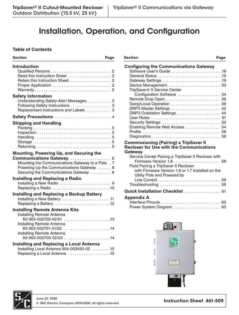 S&C TripSaver II Installation, Operation, and Configuration