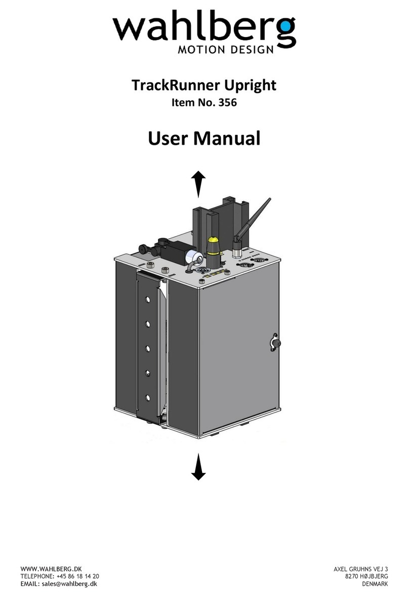 Wahlberg TrackRunner Upright user manual