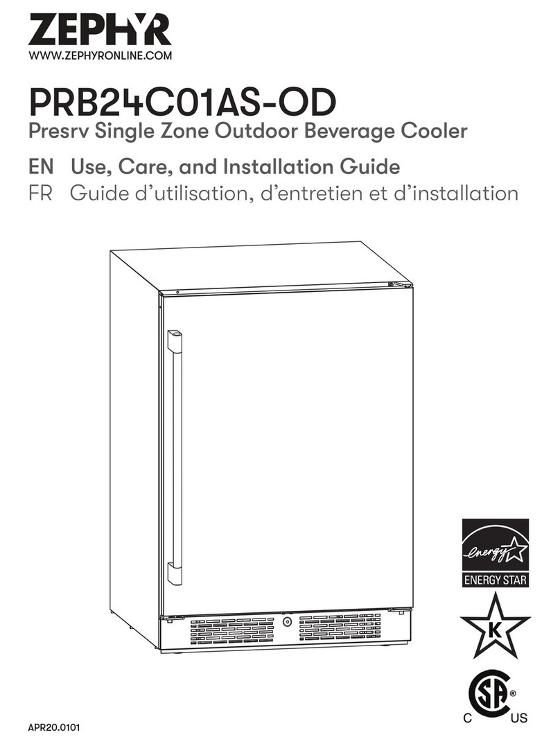 Zephyr PRB24C01AS-OD Use, care and installation guide Zephyr PRB24C01AS-OD Use, care and installation guide