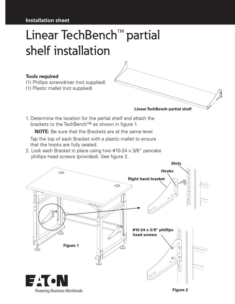 Eaton Linear TechBench partial shelf Assembly instructions