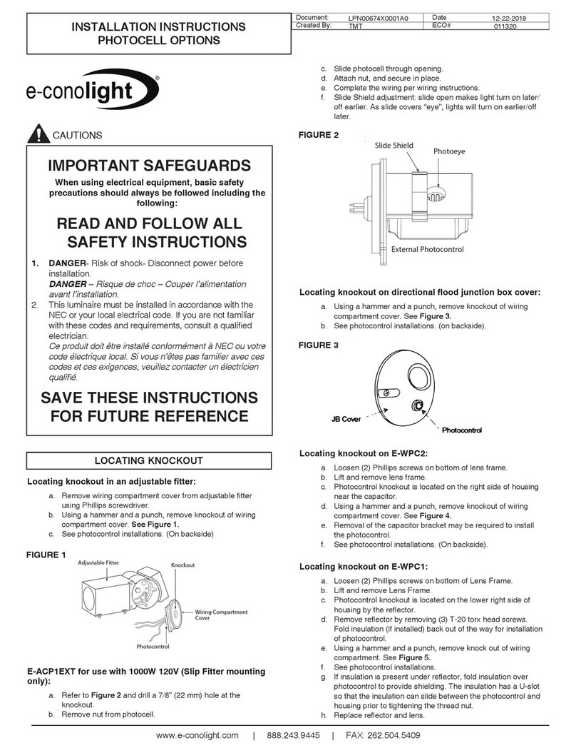 e-conolight e-acp Series installation instructions