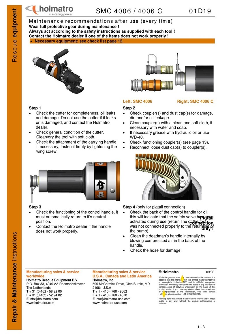 Holmatro SMC 4006 Maintenance instructions