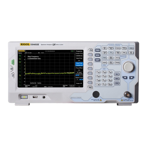 Rigol DSA800E Series Operating instructions