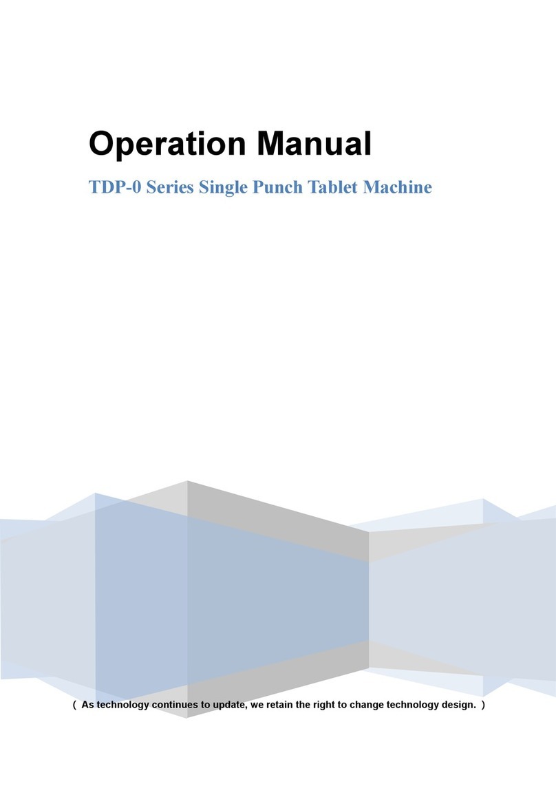 LFA Tablet Presses TDP-0 Series Operation manual