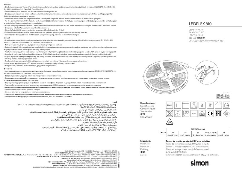 Simon LEDFLEX 810 quick start guide