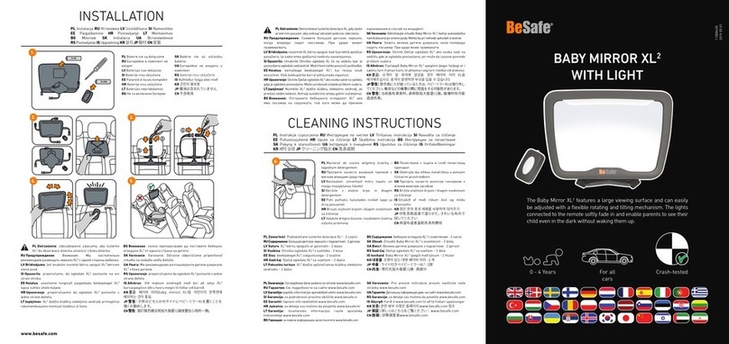 BESAFE BABY MIRROR XL2 WITH LIGHT installation instructions