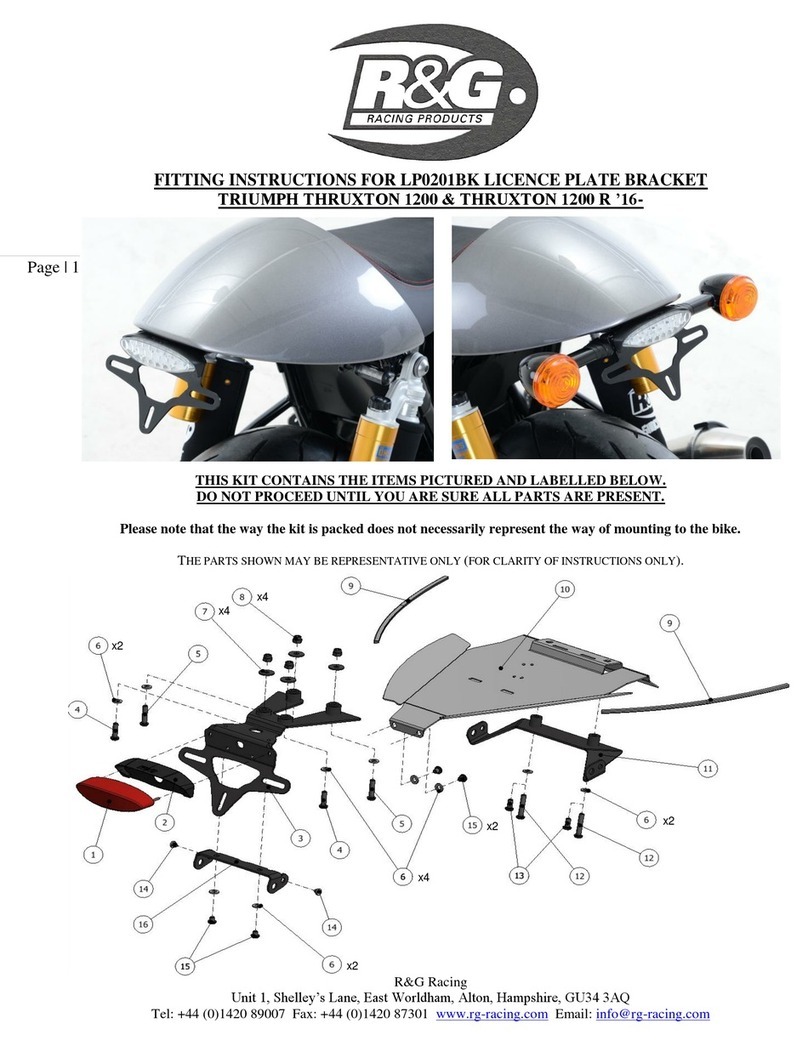 R&G LP0201BK Fitting instructions