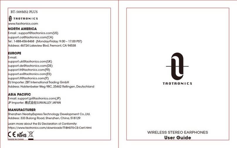 TaoTronics BT-569MS2 PLUS User manual