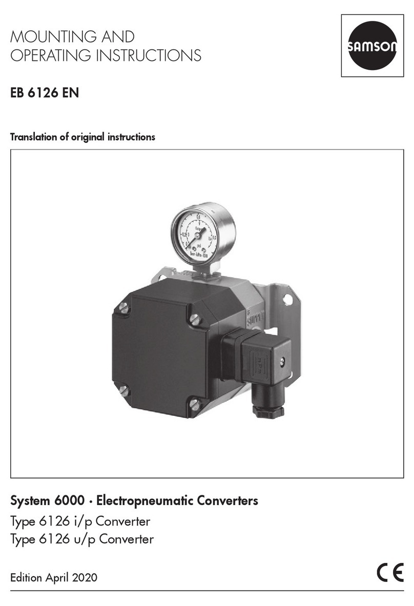 Samson 6000 Series Mounting and operating instructions