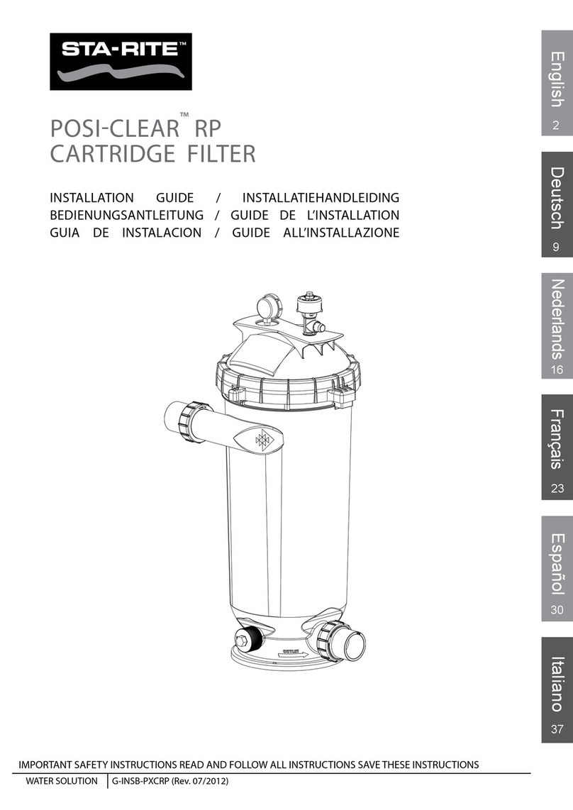 Pentair Pool Products Posi-Clear PXC-RP100 User manual