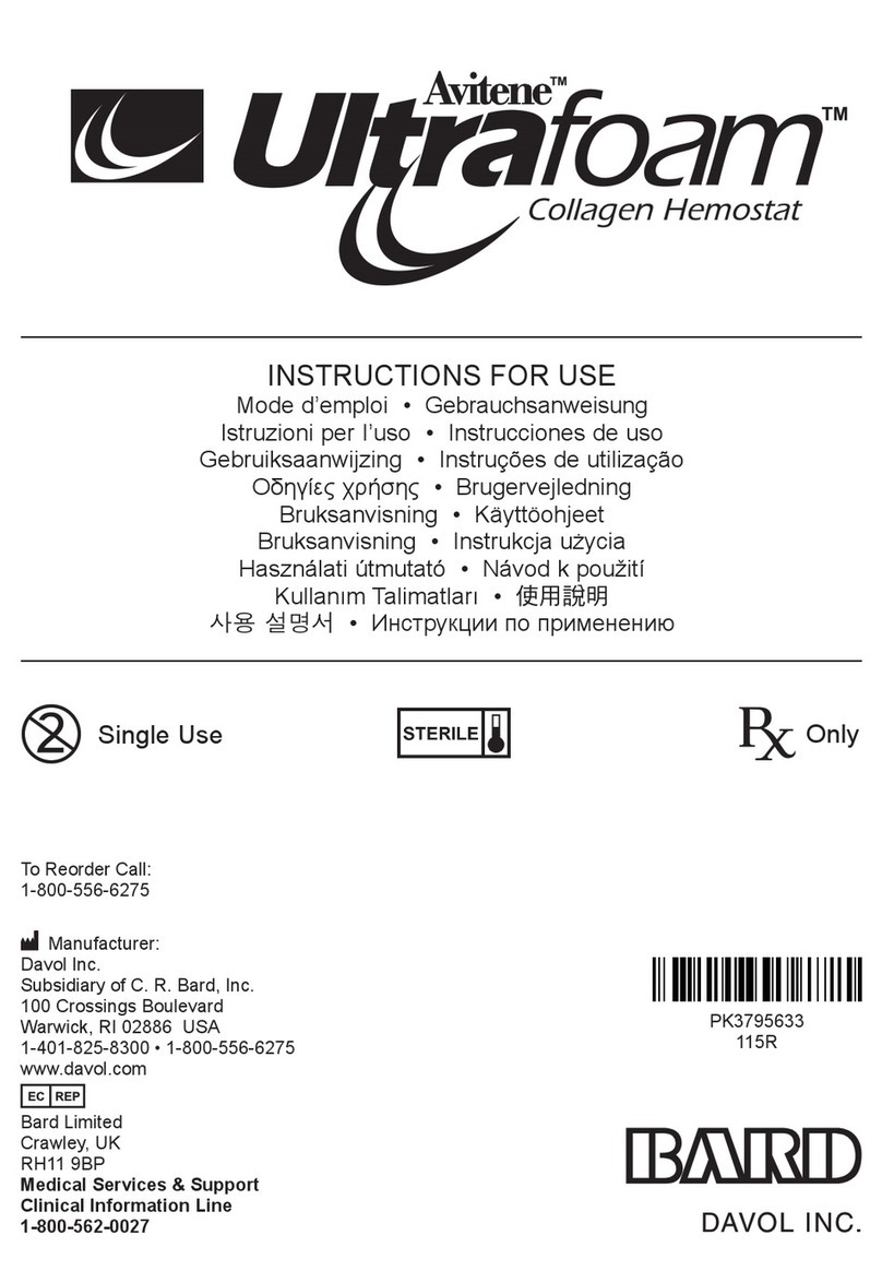 Bard Avitene Ultrafoam Instructions for use