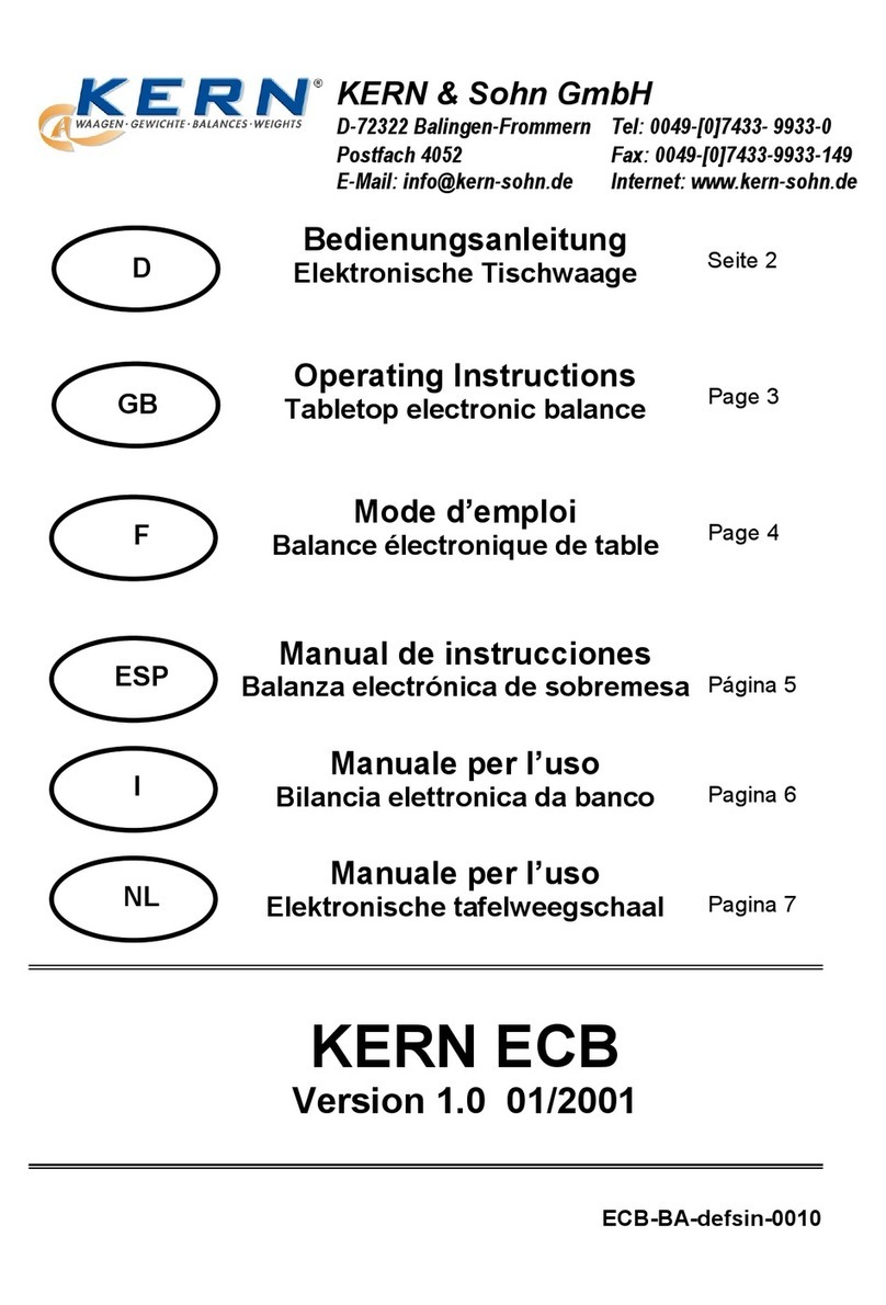 KERN ECB Series User manual