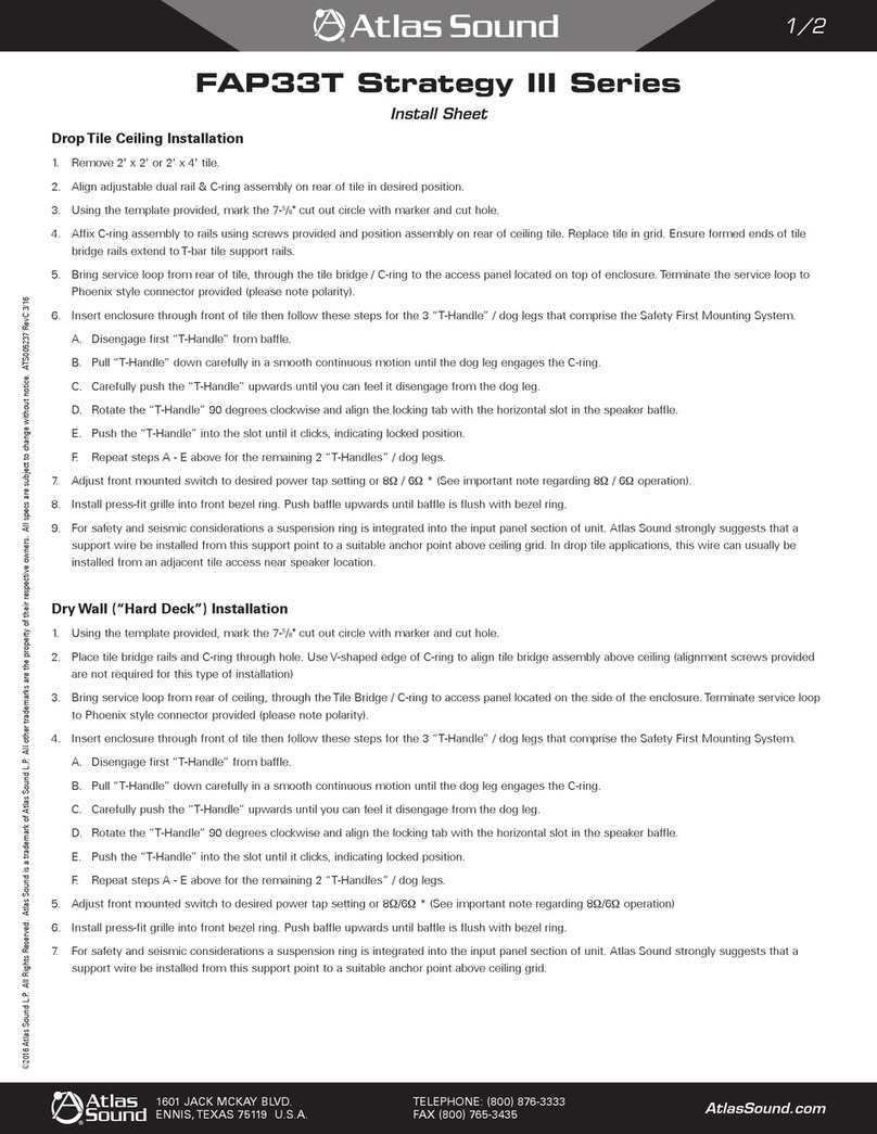 Atlas Strategy III Series User manual