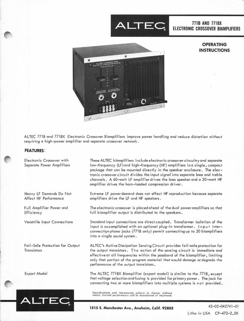 Altec Lansing 771B operating instructions