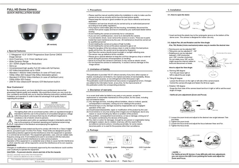 Visionhitech VD80SFHD2-VF Quick installation guide