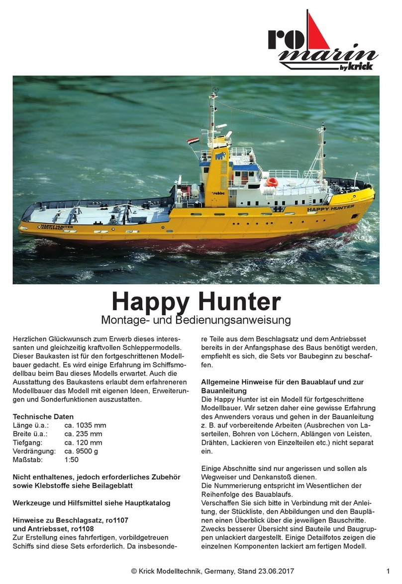 Krick Modelltechnik ro marin Happy Hunter Assembly and operating instructions
