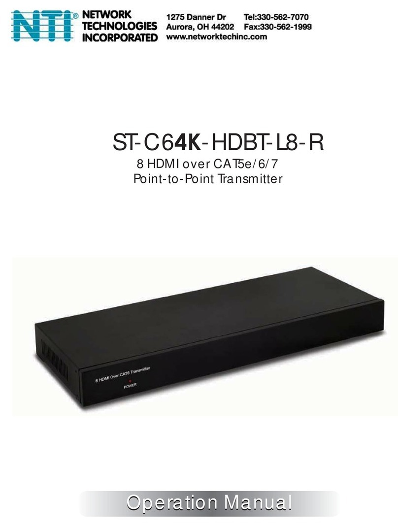 NTI ST-C64K-HDBT-L8-R Operation manual