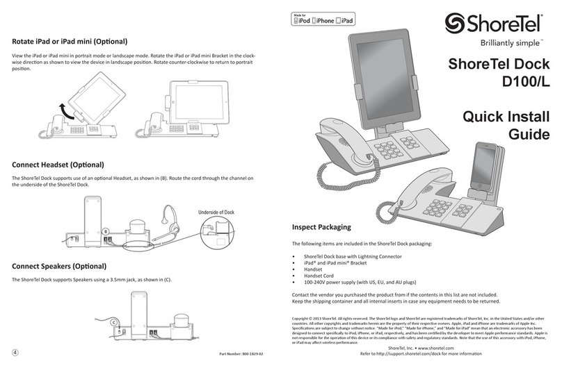 SHORE TEL D100/L User manual