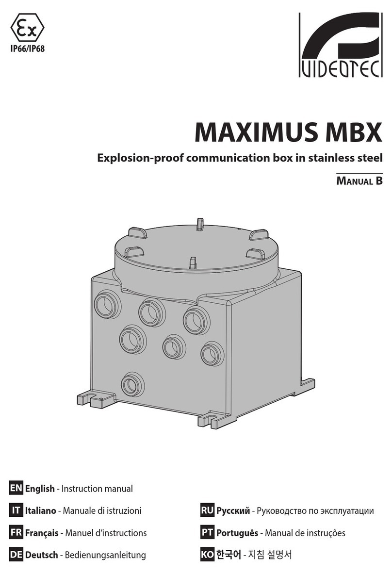 Videotec MAXIMUS MBX instruction manual